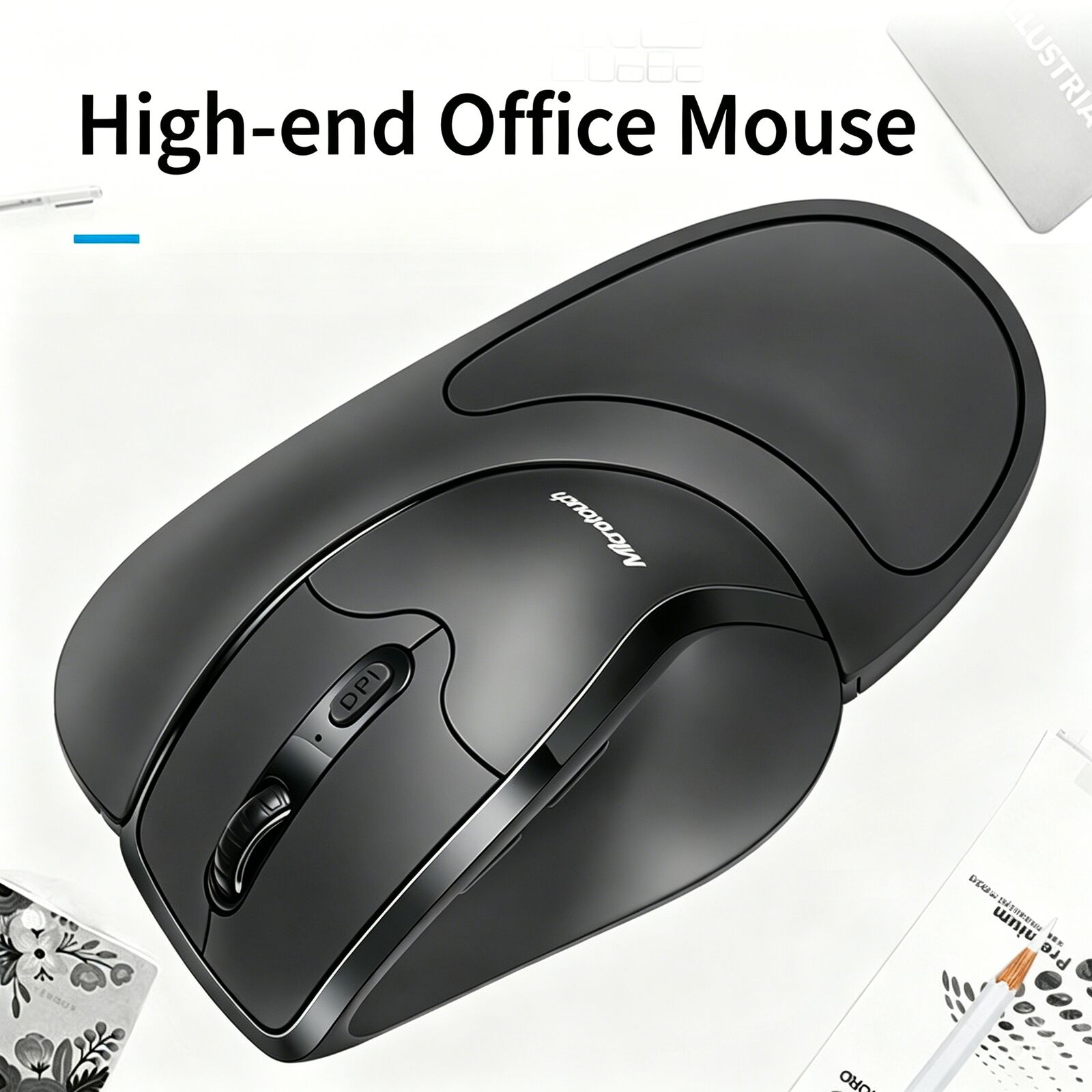 Esports Gaming Mouse Weight Adjustable - Mouse Optik Ergonomis Vertikal Nirkabel 2.4GHz