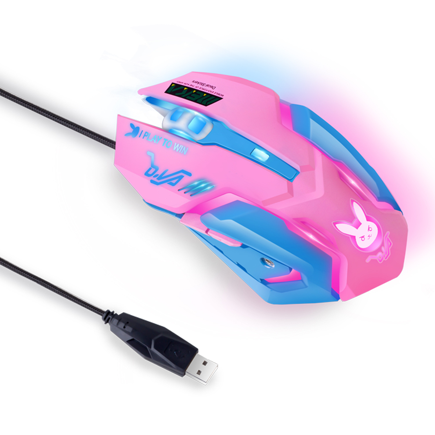 Esports Gaming Mouse Weight Adjustable - Mouse Gaming Bercahaya Warna-warni Tanpa Suara,