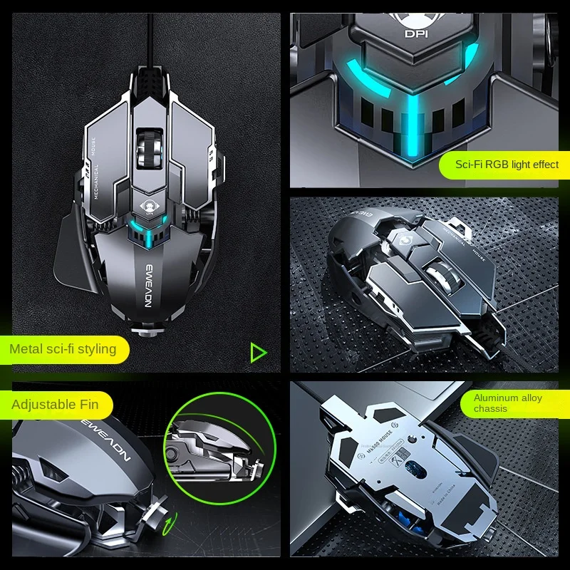 MK500 Esports Mouse Gaming ber - Esports Gaming Mouse Weight Adjustable ulasan dan harga