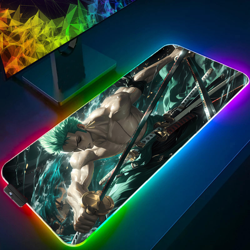 ONE PIECE Zoro Mouse Pad RGB A - Esports Gaming Pc ulasan dan harga