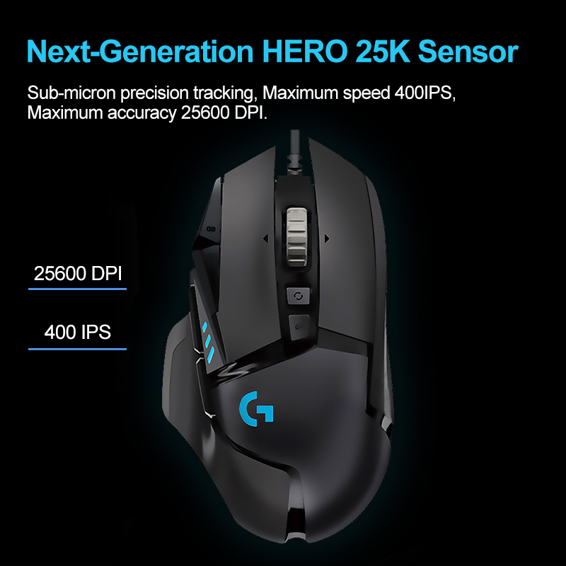 Mouse Gaming Logitech G502 HER - Esports Gaming Mouse Weight Adjustable ulasan dan harga
