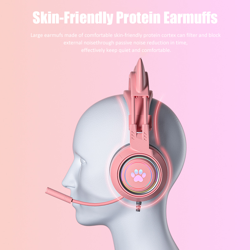 Headphone game telinga kucing  - Esports Gaming Headphones ulasan dan harga