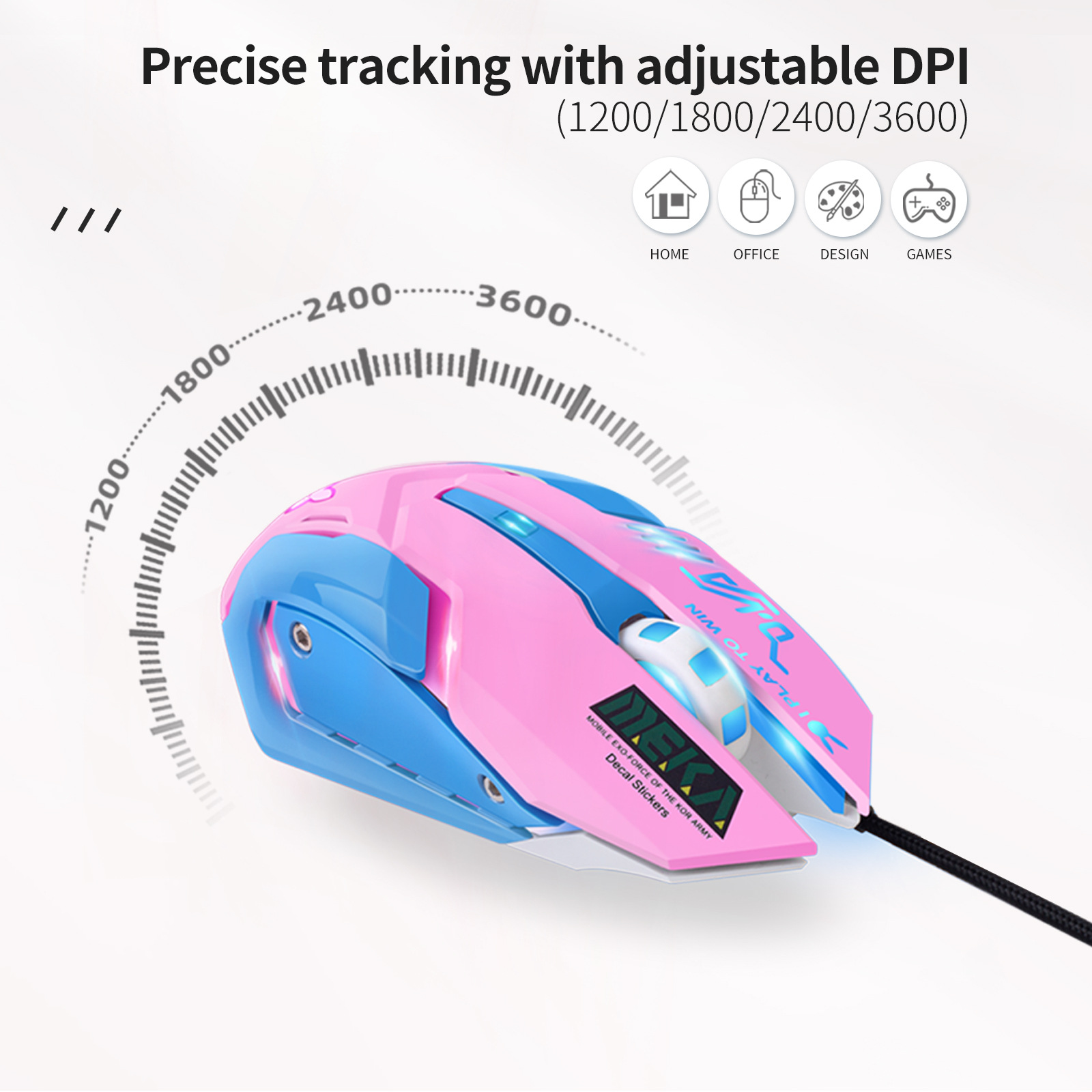 Mouse Gaming Bercahaya Warna-w - Esports Gaming Mouse Weight Adjustable ulasan dan harga