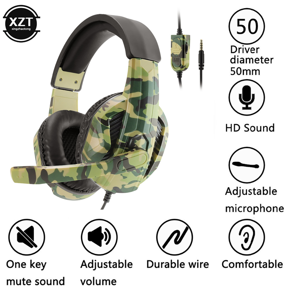 Headset Gaming Kamuflase 3.5Mm - Esports Gaming Headphones ulasan dan harga